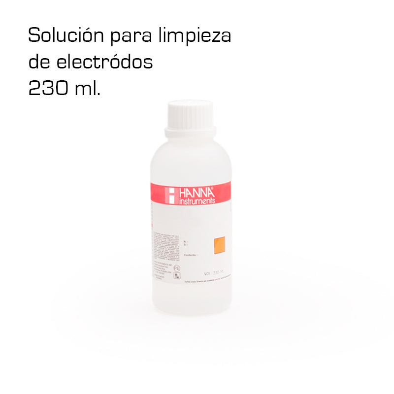Solución Hanna para limpieza electrodos 230 ml