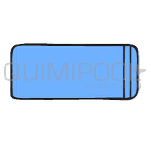 Piscina de poliéster Rectangular de 6 x 3 m.