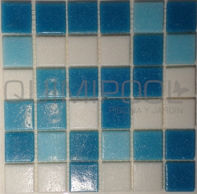 Gresite Pasta Mix azul fuerte - blanco