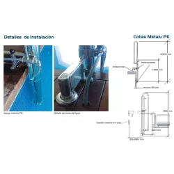 Elevador hidráulico para piscina PK 150 kgs