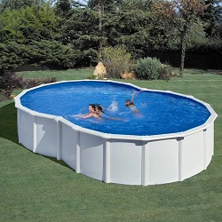 Piscina elevada Gre serie Varadero 640x390cm forma de ocho