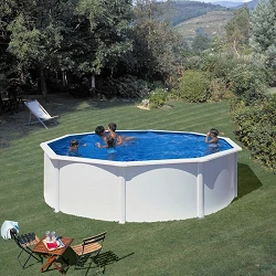Kit piscina elevada serie Fidji de 550 cm de diámetro