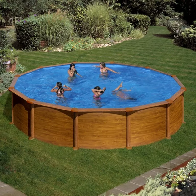 Piscina elevada Gre serie Mauritius de 550cm de diámetro