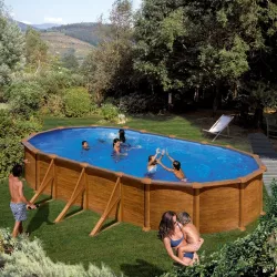 Piscina elevada Gre serie Mauritius de 730x375cm