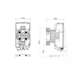 Bomba dosificadora TPR 603 con kit en PVDF-T