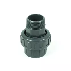 Enlace 3 piezas PVC Encolar/Rosca-Macho D.63