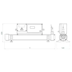 Calentador digital Titanio 6 kw monofásico