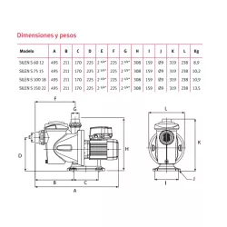 Bomba piscina Espa Silen S 60 12M