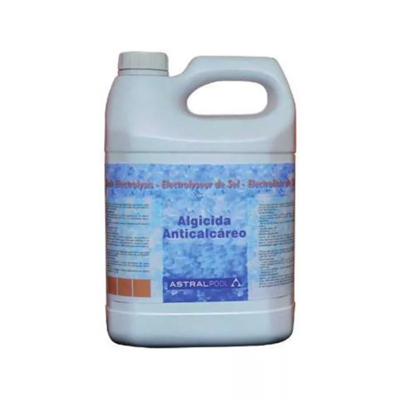 Algicida y Anticalcareo Astralpool especial para electrólisis salina en 5 lts