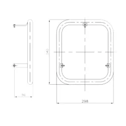 Agarradera Nadador Contracorriente Rectangular Inox Pintado