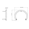 Agarradera Nadador Contracorriente Circular Inox Pulido