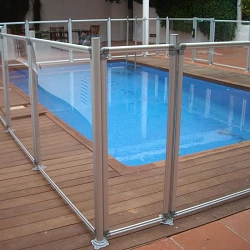 Módulo de 0.50 m de valla piscina Flash N  Transparente