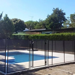 Puerta para valla piscina Alvifence 16 mm negra