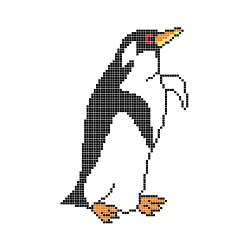 Dibujo gresite HT-K Pingüino