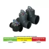 Caudalímetro FlowVis Dn80 (90 mm encolar) con válvula antirretorno