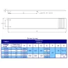 Plataforma para piscina ancho 0,46 m longitud 3,2 m