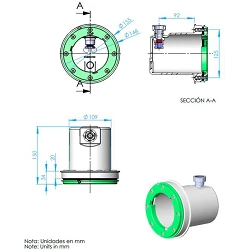 Nicho para foco piscina prefabricada Mini