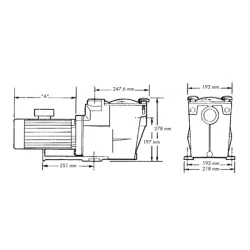 Bomba piscina Hayward Super Pump 1,5 CV trifásica 18 m3/h