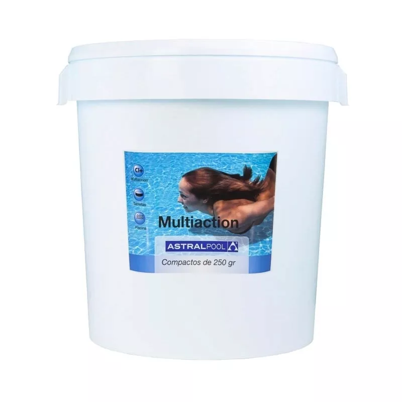 Multiacción en pastillas de 250 gramos Astralpool en 25 kg