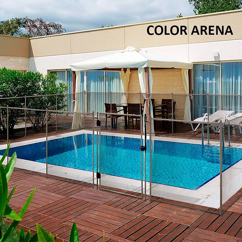 Módulo de 2 m de valla de seguridad piscina 16 mm negro