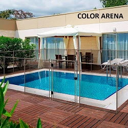 Módulo de 5 m de valla piscina Alvifence 16 mm negro