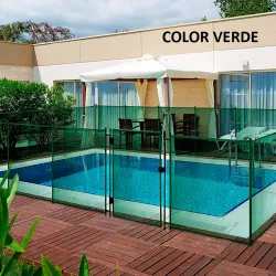Módulo de 4 m de valla piscina Alvifence 16 mm negro