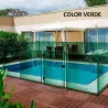 Módulo de 4 m de valla piscina Alvifence 16 mm negro