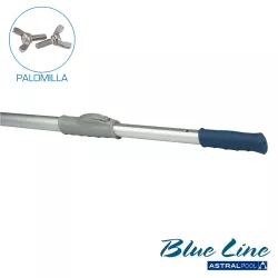 Mango aluminio 1,8+1,8 m Blue Line fijación palomilla