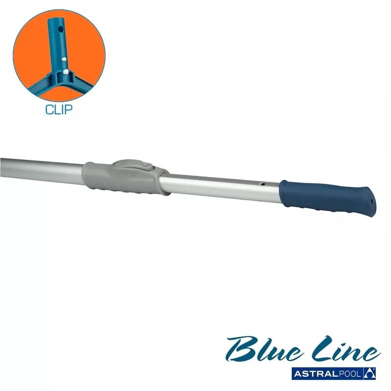 Mango aluminio 1,8+1,8 m Blue Line fijación clip