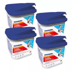 Cloro rápido en pastillas Astralpool en 5 kg - Pack de 4 envases