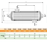 Intercambiador de Calor Tubular Agua-Agua Inox-Titanio 40 Kw