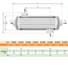 Intercambiador de Calor Tubular Agua-Agua Inox-Titanio 60 Kw