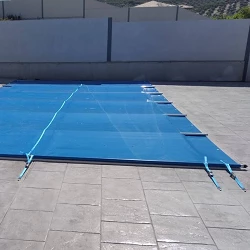 Cobertor deslizante de seguridad para piscinas de 9 x 5 m