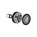 Replacement pool cleaner Zodiac CN wheel black