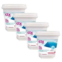 Cloro lento en polvo CTX 300 en 5 kg - Pack de 4 envases