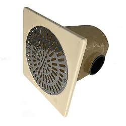 Polyester drain Outlet D.75 Stainless steel grating