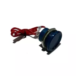 Tauchbarer Drucktaster piezoelektrisch Aluminium Farbe blau