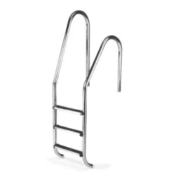 Escalera piscina Aquarama Standard Asimétrica 4 peldaños AISI-304