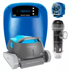 Clorador de água salgada BSV Smart Basic 25 g/h + controlador de pH BSV QS-pH + Dolphin Carrera 30