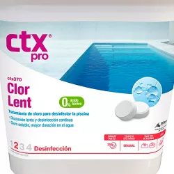 Pastilhas de cloro lento CTX 370 em 5 kg - Embalagem de 4 pacotes