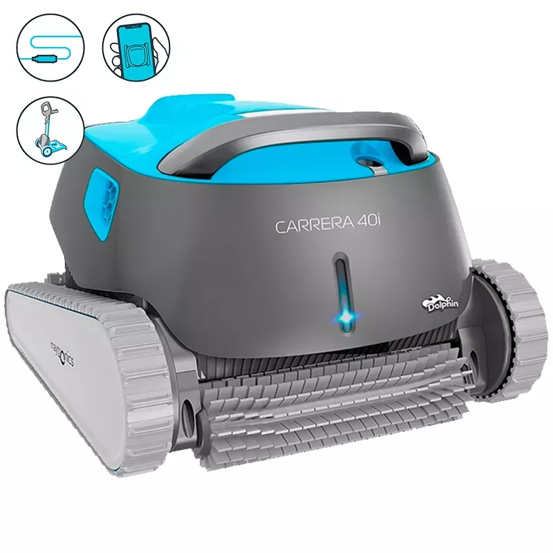 Dolphin Cosmos 30 - Robot Pulitore Automatico Per Piscine Interrate Fino A 15m - Arrampicata Su Pareti, Filtrazione Ultra-Fine, Carrello Incluso - 2