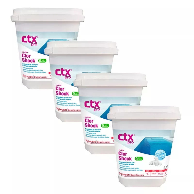 Rapid Chlorine Tablets CTX 250 in 5 kg - Packung mit 4 Behältern