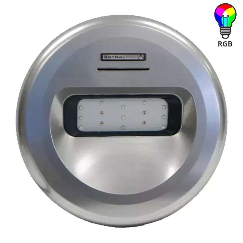 Faretto LED Astralpool LumiPlus Design RGB effetto Inox