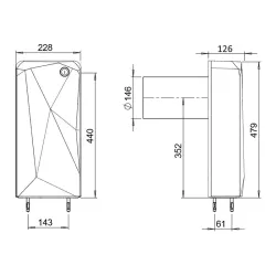 Astralpool Teto de ripas sobrelevado Ulmo Automático 6x3 metros