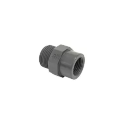Adaptador PVC macho 3/4" hembra 1/2"