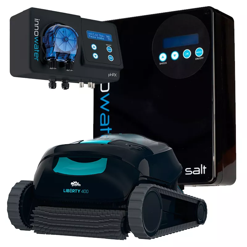 Clorador salino Innowater SALT 30 + SALT pH/Redox + Dolphin Liberty 400