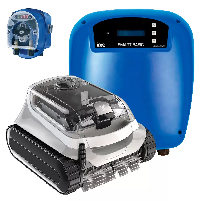 Clorador salino BSV Smart Basic 25 g/h + Regulador de pH Seko Dinamik + Zodiac 30 XA iQ