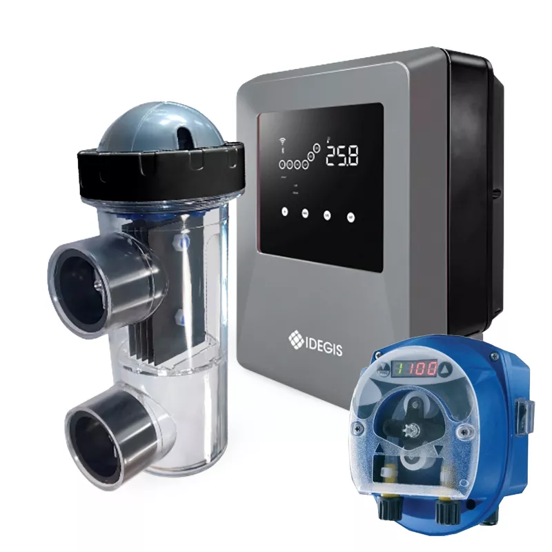 Clorador de sal Idegis Tecno Connect 21 g/h + Seko Dinamik pH
