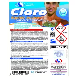 Cloro liquido attivo (ipoclorito) Plainsur 5 litri