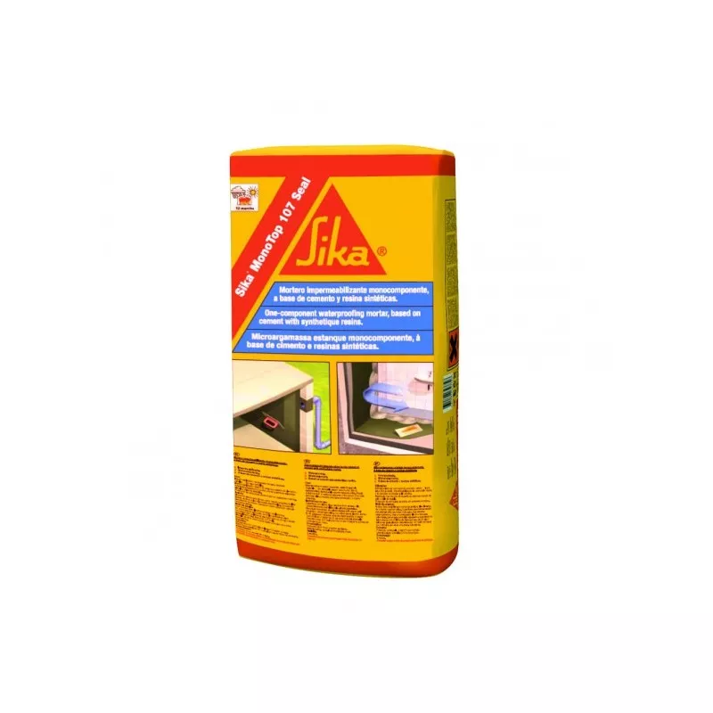 Sika monotop 107 en 25 kg. gris